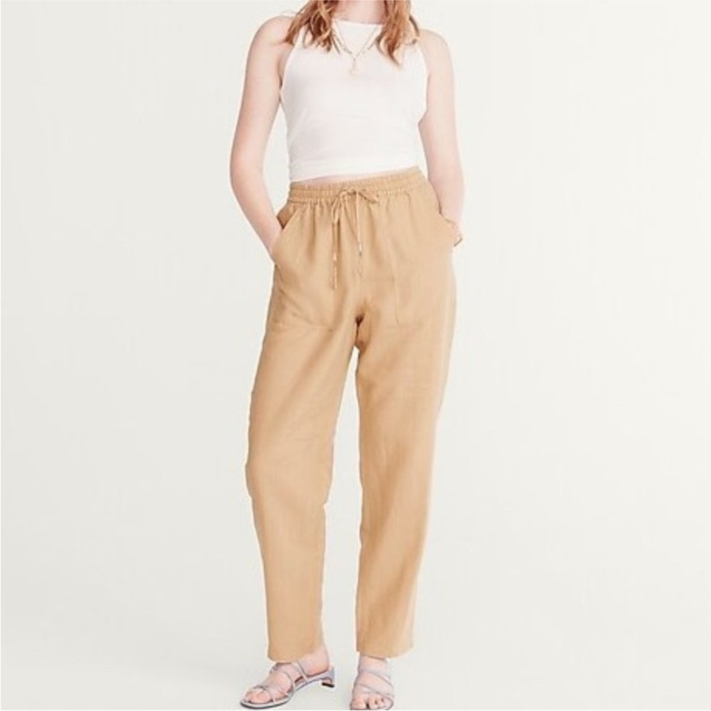 NEW J. Crew seaside pant in linen blend M